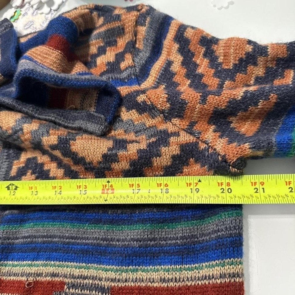 Spense Southwestern Knit Cardigan Sweater Coat Open Front Size Large - Picture 4 of 7